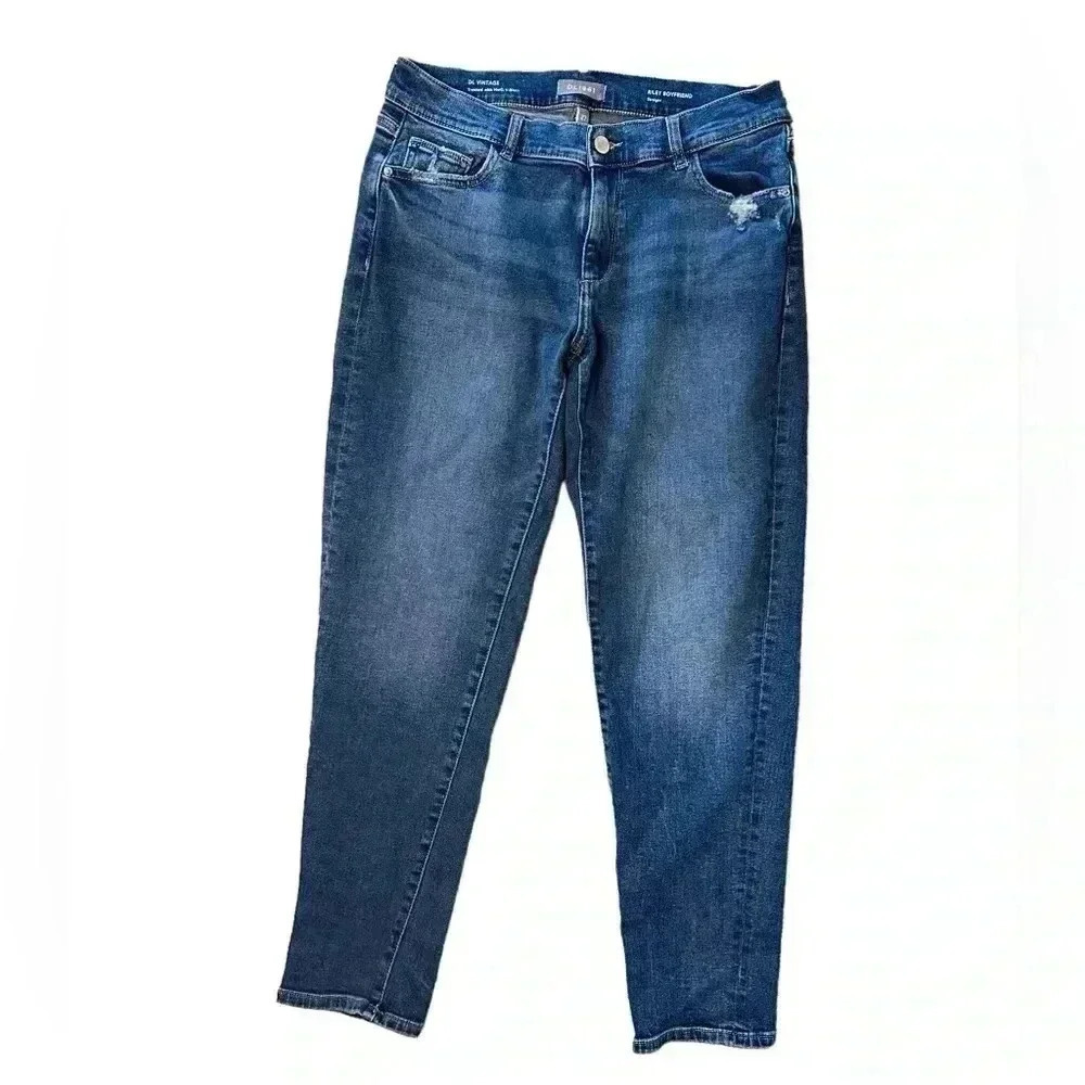 DL1961 Riley Boyfriend Straight Jeans Stretch Size 27 - Picture 4 of 9